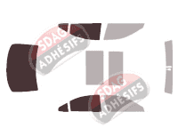Gabarit vitrage - kit 3/4 arrière - Lexus ES (5) Berline 4 portes (2006 - 2012)