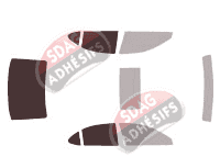 Gabarit vitrage - kit 3/4 arrière - Lexus IS (2) Berline 4 portes (2005 - 2013)