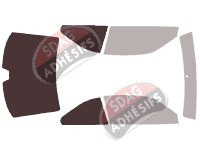 Gabarit vitrage - kit 3/4 arrière - Bmw Serie 8 (1) Coupe 2 portes (1990 - 1999)
