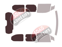 Gabarit vitrage - kit 3/4 arrière - Peugeot Rifter (1) Long 5-6 portes (depuis 2018) Gabarit vitrage - kit 3/4 arrière - Peugeot Rifter (1) Long 5-6 portes (depuis 2018)