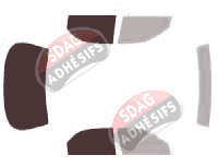 Gabarit vitrage - kit 3/4 arrière - Mazda 626 (4) Berline 4 portes (1992 - 1997)