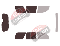 Gabarit vitrage - kit 3/4 arrière - Mazda Tribute 5 portes (2001 - 2007)