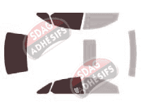 Gabarit vitrage - kit 3/4 arrière - Mazda 323 (7) 5 portes (1994 - 1998)