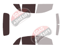 Gabarit vitrage - kit 3/4 arrière - Mercedes-Benz Classe B (1) 5 portes (2005 - 2012) Gabarit vitrage - kit 3/4 arrière - Mercedes-Benz Classe B (1) 5 portes (2005 - 2012)