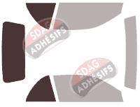 Gabarit vitrage - kit 3/4 arrière - Bmw Serie 3 (4) Cabriolet 2 portes (1999 - 2005)