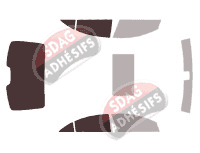 Gabarit vitrage - kit 3/4 arrière - Mercedes-Benz CLS (1) Coupe 4 portes (2004 - 2011)