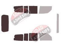 Gabarit vitrage - kit 3/4 arrière - Mitsubishi Pajero (3) Long 5 portes (2000 - 2006)