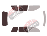 Gabarit vitrage - kit 3/4 arrière - Mitsubishi Outlander (1) 5 portes (2001 - 2007) Gabarit vitrage - kit 3/4 arrière - Mitsubishi Outlander (1) 5 portes (2001 - 2007)