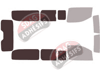 Gabarit vitrage - kit 3/4 arrière - Opel Vivaro (C) Long 4/5 portes (depuis 2019) Gabarit vitrage - kit 3/4 arrière - Opel Vivaro (C) Long 4/5 portes (depuis 2019)