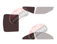 Gabarit vitrage - kit 3/4 arrière - Mitsubishi Eclipse (1) Coupe 3 portes (1990 - 1994)