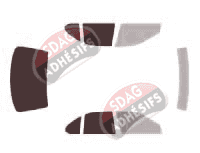 Gabarit vitrage - kit 3/4 arrière - Nissan Altima (2) Berline 4 portes (1998 - 2001)