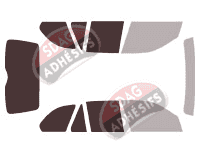 Gabarit vitrage - kit 3/4 arrière - Bmw X5 (1) 5 portes (1999 - 2006)