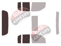 Gabarit vitrage - kit 3/4 arrière - Nissan Frontier (2) Crew Cab Pick-up 4 portes (2005 - 2021)