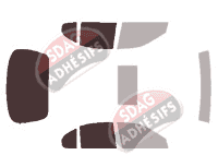 Gabarit vitrage - kit 3/4 arrière - Nissan Maxima (4) Berline 4 portes (1995 - 2000)