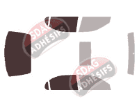 Gabarit vitrage - kit 3/4 arrière - Nissan Maxima (5) Berline 4 portes (2000 - 2004)