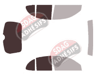 Gabarit vitrage - kit 3/4 arrière - Nissan Micra (3) 5 portes (2002 - 2010) Gabarit vitrage - kit 3/4 arrière - Nissan Micra (3) 5 portes (2002 - 2010)