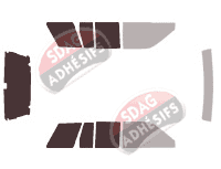 Gabarit vitrage - kit 3/4 arrière - Nissan Pathfinder (1) 5 portes (1987 - 1995)