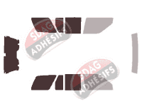 Gabarit vitrage - kit 3/4 arrière - Nissan Pathfinder (2) 5 portes (1996 - 2000)
