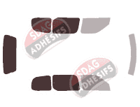 Gabarit vitrage - kit 3/4 arrière - Nissan Quest (2) 5 portes (1999 - 2003)