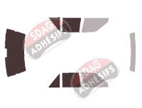 Gabarit vitrage - kit 3/4 arrière - Nissan Sentra (2) Berline 4 portes (1985 - 1990) Gabarit vitrage - kit 3/4 arrière - Nissan Sentra (2) Berline 4 portes (1985 - 1990)