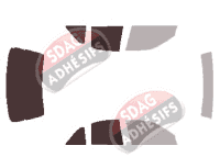 Gabarit vitrage - kit 3/4 arrière - Nissan Sentra (4) Berline 4 portes (1995 - 1999)