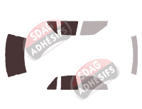 Gabarit vitrage - kit 3/4 arrière - Nissan Stanza Berline 4 portes (1990 - 1992)