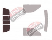 Gabarit vitrage - kit 3/4 arrière - Nissan Truck 2 portes (1988 - 1997)