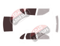 Gabarit vitrage - kit 3/4 arrière - Opel Vectra (B) Berline 4 portes (1995 - 2002)