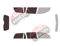 Gabarit vitrage - kit 3/4 arrière - Opel Astra (G) Break 5 portes (1998 - 2004) Gabarit vitrage - kit 3/4 arrière - Opel Astra (G) Break 5 portes (1998 - 2004)