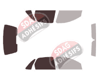 Gabarit vitrage - kit 3/4 arrière - Opel Corsa (C) 5 portes (2000 - 2006)