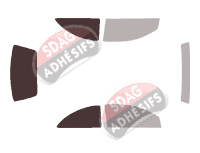Gabarit vitrage - kit 3/4 arrière - Opel Corsa (C) 3 portes (2000 - 2006)