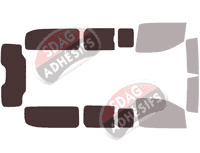 Gabarit vitrage - kit 3/4 arrière - Opel Vivaro (C) Long 4/5 portes (depuis 2019) Gabarit vitrage - kit 3/4 arrière - Opel Vivaro (C) Long 4/5 portes (depuis 2019)