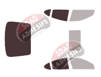 Gabarit vitrage - kit 3/4 arrière - Pontiac Grand Prix (7) Berline 4 portes (2004 - 2008)