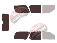 Gabarit vitrage - kit 3/4 arrière - Cadillac Escalade (3) 5 portes (2006 - 2014)