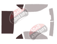 Gabarit vitrage - kit 3/4 arrière - Cadillac XLR Cabriolet 2 portes (2004 - 2010)