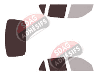 Gabarit vitrage - kit 3/4 arrière - Saab 9000 Berline 4 portes (1994 - 1998)