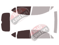 Gabarit vitrage - kit 3/4 arrière - Seat Altea (1) 5 portes (2004 - 2009)