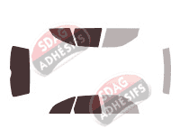 Gabarit vitrage - kit 3/4 arrière - Seat Ibiza (2) 5 portes (1999 - 2002) Gabarit vitrage - kit 3/4 arrière - Seat Ibiza (2) 5 portes (1999 - 2002)