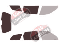 Gabarit vitrage - kit 3/4 arrière - Alfa Romeo 156 Sport Wagon Break 5 portes (2000 - 2006)