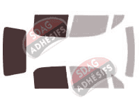 Gabarit vitrage - kit 3/4 arrière - Chevrolet Matiz 5 portes (1998 - 2005)