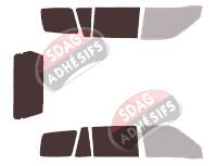 Gabarit vitrage - kit 3/4 arrière - Suzuki Grand Vitara (2) XL7 5 portes (2001 - 2006) Gabarit vitrage - kit 3/4 arrière - Suzuki Grand Vitara (2) XL7 5 portes (2001 - 2006)