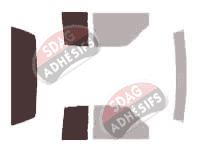 Gabarit vitrage - kit 3/4 arrière - Chevrolet 1500-2500-3500 (4) Extended Cab Pick-up 2 portes (1988 - 1998)