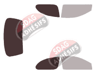 Gabarit vitrage - kit 3/4 arrière - Toyota Echo Coupé 2 portes (1999 - 2005)