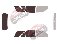 Gabarit vitrage - kit 3/4 arrière - Toyota Fortuner 5 portes (2004 - 2015)