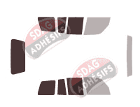 Gabarit vitrage - kit 3/4 arrière - Toyota RAV4 (1) 5 portes (1994 - 2000) Gabarit vitrage - kit 3/4 arrière - Toyota RAV4 (1) 5 portes (1994 - 2000)