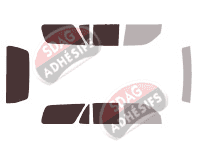 Gabarit vitrage - kit 3/4 arrière - Toyota 4Runner (3) 5 portes (2002 - 2010)