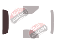 Gabarit vitrage - kit 3/4 arrière - Toyota Tundra (1) Standard Cab Pick-up 2 portes (2000 - 2006)
