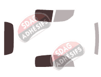 Gabarit vitrage - kit 3/4 arrière - Toyota Tundra (1) Quad Cab Pick-up 4 portes (2000 - 2008)