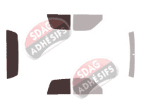 Gabarit vitrage - kit 3/4 arrière - Toyota Tundra (1) Extended Cab Pick-up 4 portes (2000 - 2006)