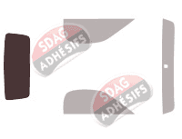 Gabarit vitrage - kit 3/4 arrière - Toyota MR2 (3) Spyder Cabriolet 2 portes (1999 - 2006)